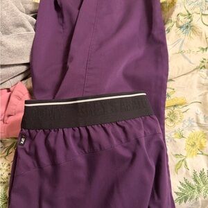 Purple scrub bottoms